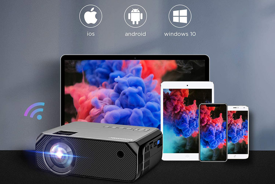 Avis BOMAKER WiFi Vidéoprojecteur 6000 Lux Wireless Screen Mirroring
