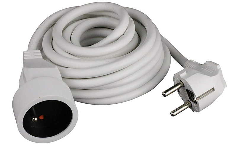 Prolongateur 16A 2P+T HO5VV-F 3G1,5mm² Blanc 10m