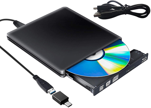 Test - Lecteur Graveur Blu Ray Externe DVD CD 3D, USB 3.0 Portable Lecteur Blu-Ray Slim
