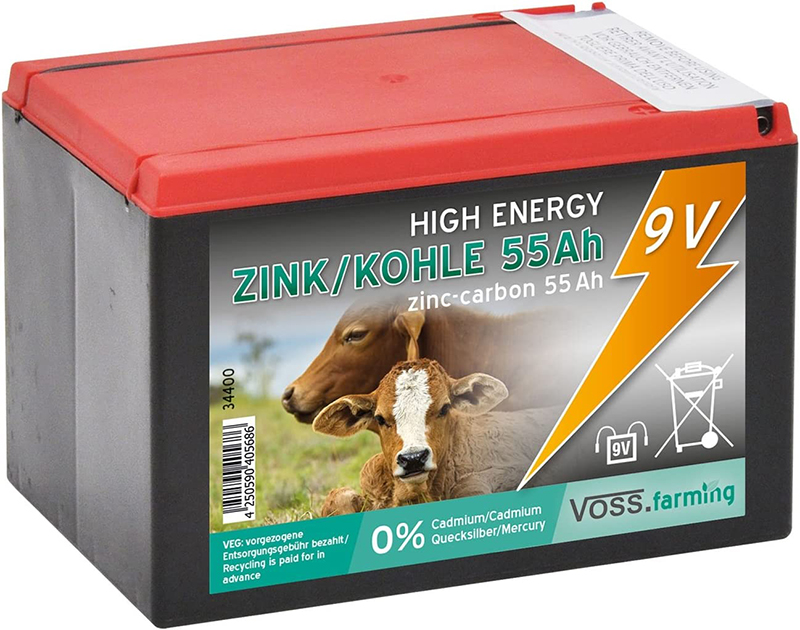 Test VOSS.farming Batterie sèche Zinc Carbone 55Ah – 9V