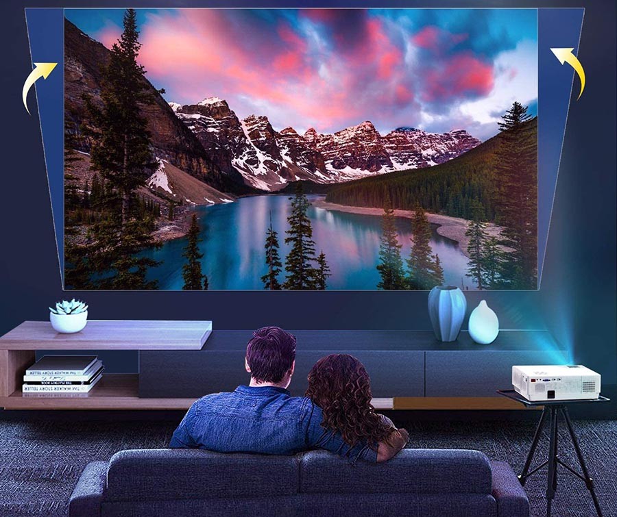 Vidéoprojecteur WiMiUS 7000 Lumens Full HD 1080P Rétroprojecteur 4K Soutien