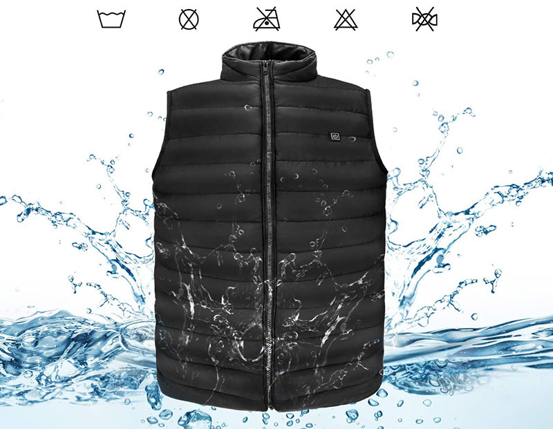 camping veste chaude dhiver pour chasse taille réglable lavable extérieur Rrtizan Gilet chauffant pour homme et femme avec port USB chauffant à 3 niveaux de température chauffant électriquement 