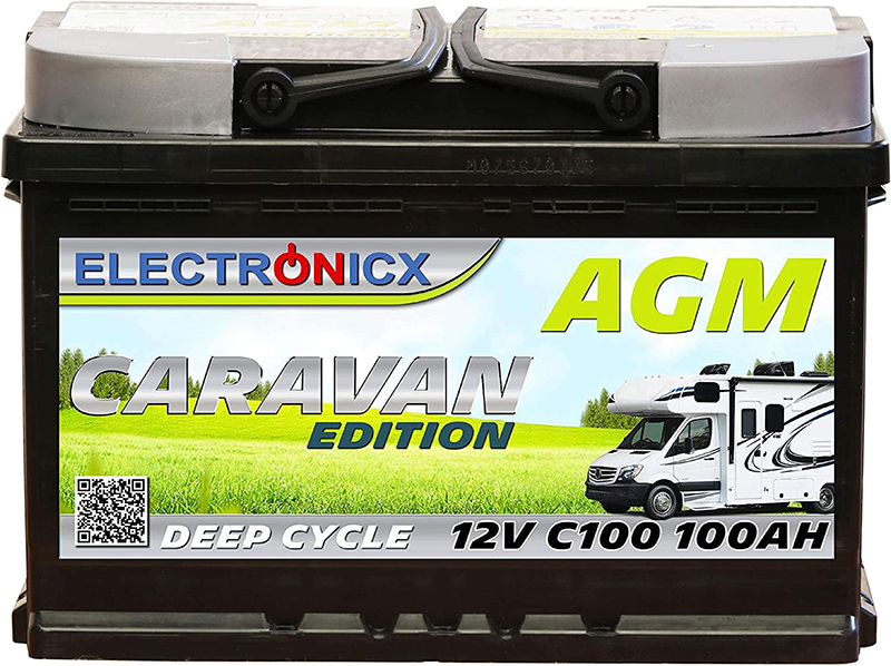 test Batterie AGM 12v 100Ah Electronicx Caravan Edition