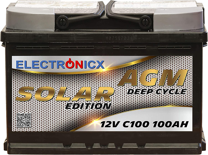 test Batterie Solaire AGM 12V 100AH Electronicx Solar Edition