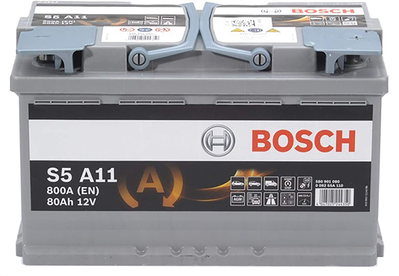test Bosch S5A11 – Batterie Auto – 80A – 800A – Technologie AGM – adaptée aux Véhicules avec Start