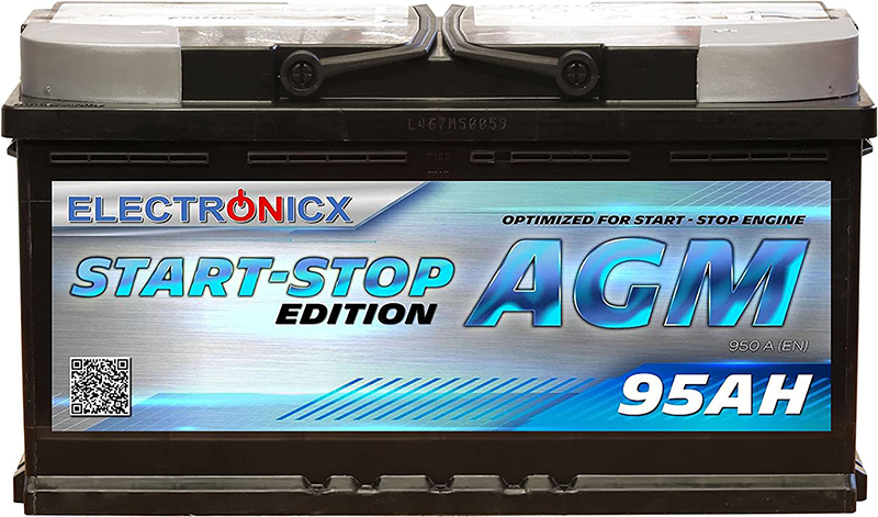 test Electronicx AGM batterie de v de démarrage start-stop 95 AH 12V 850A